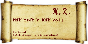 Móczár Károly névjegykártya