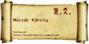 Móczár Károly névjegykártya